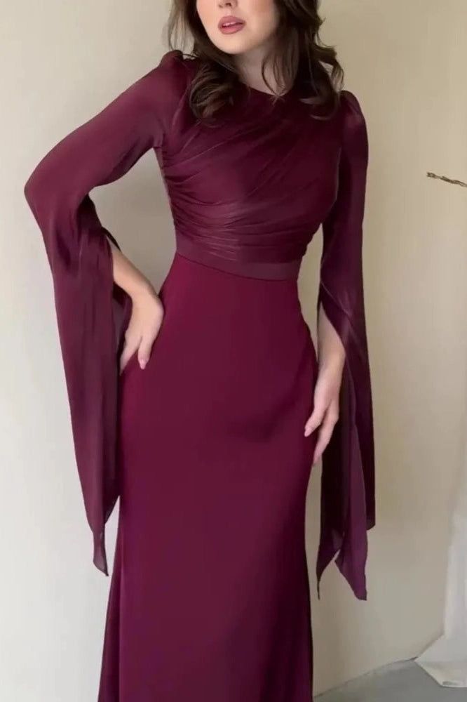 Wide Long Sleeves Dress