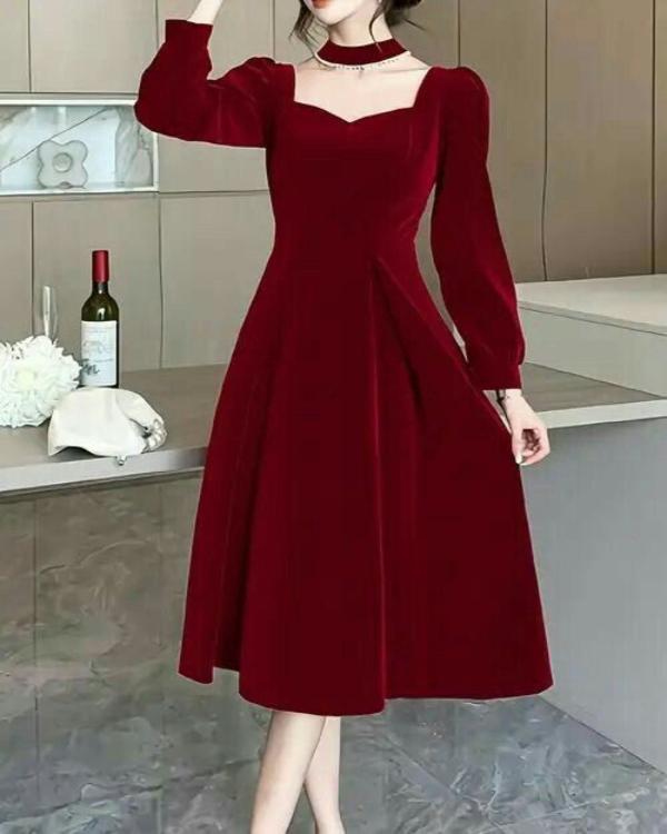 Red Velvet Dress